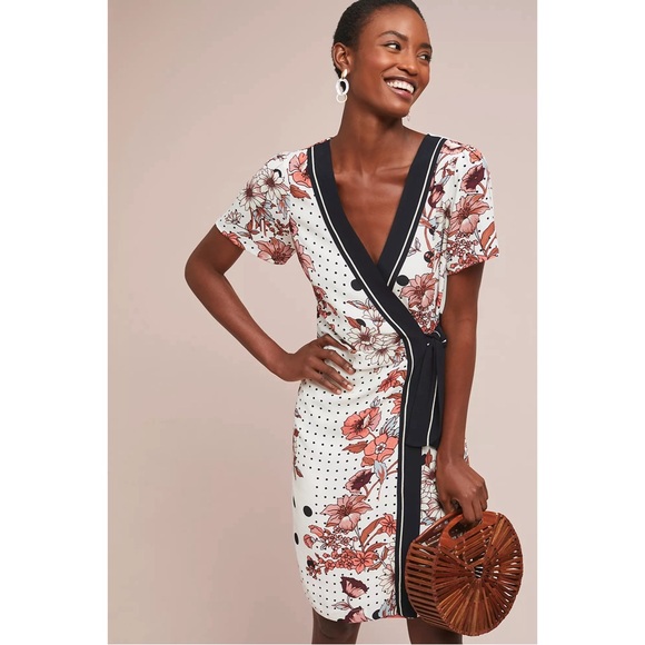 Anthropologie Maeve Aubrey Wrap Dress NWT Size 8 - Picture 4 of 14